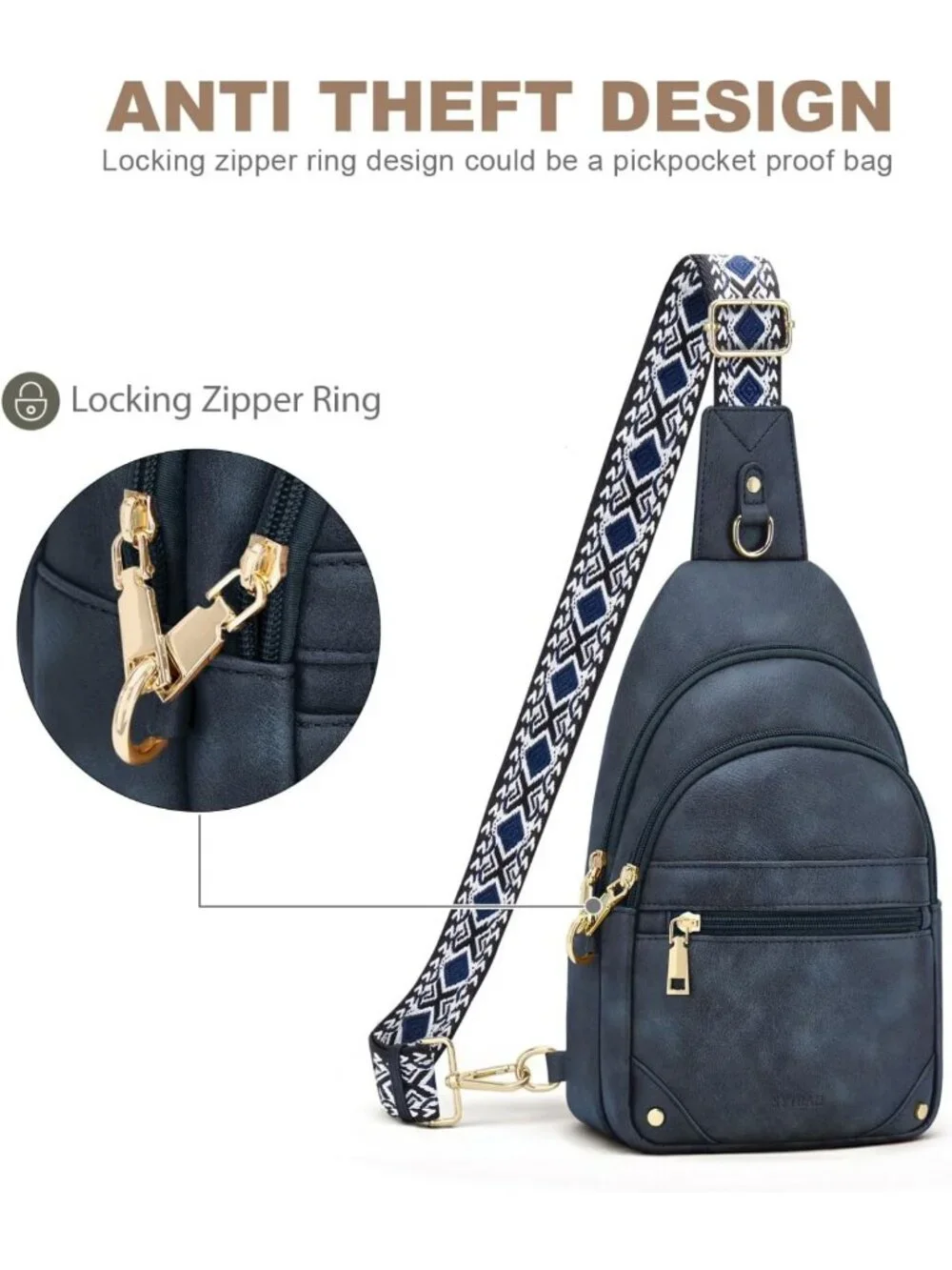 Stylish Anti-Theft Crossbody Bag for Women | RFID Travel Sling Purse